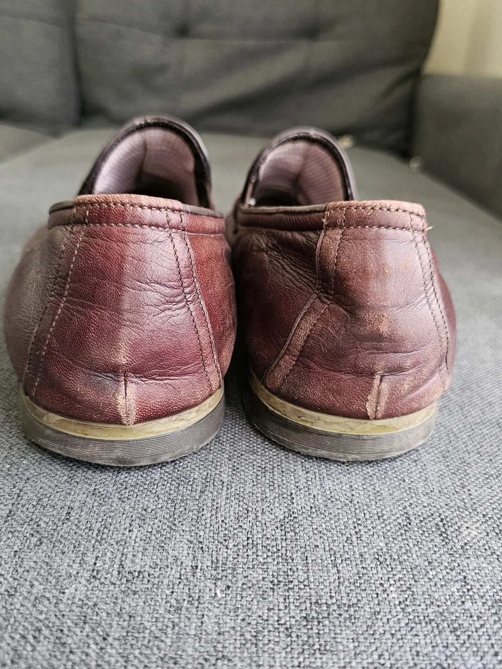 Fabi loafers made in Italy Burgundy Leather Slip-On Loafers